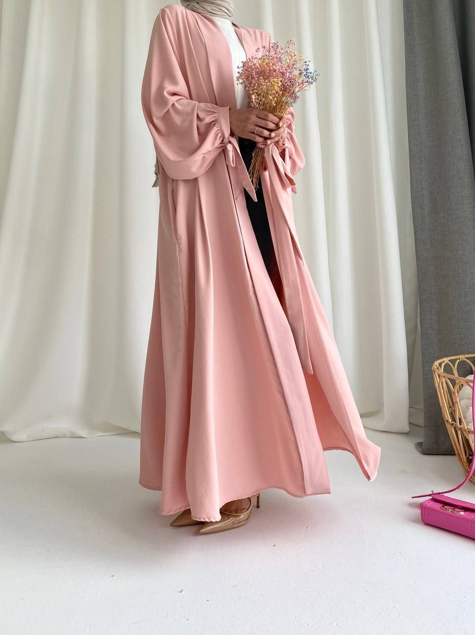 Toz Pembe Hanzade Abaya