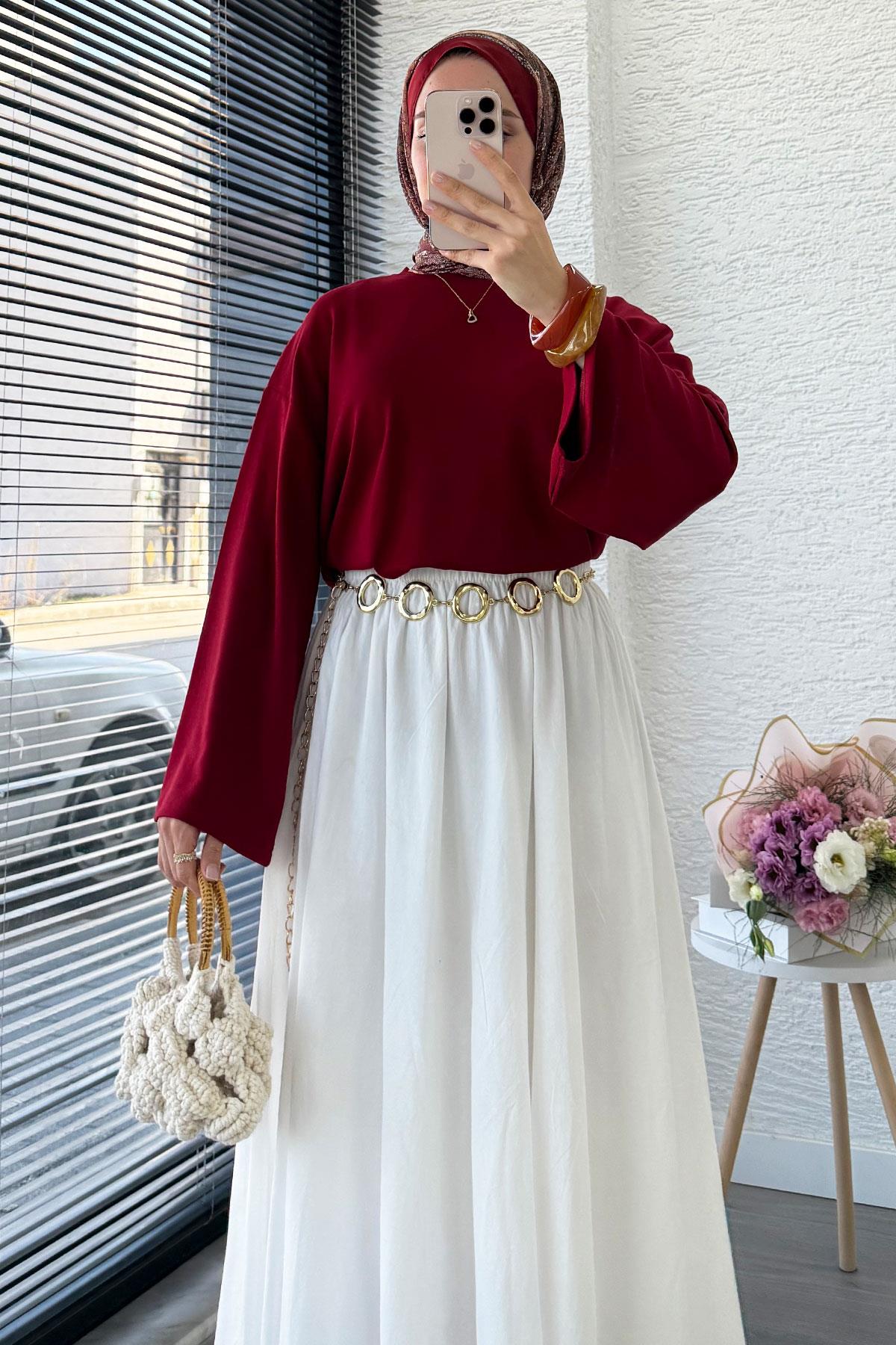 Volan Kol Basic Bluz - Bordo