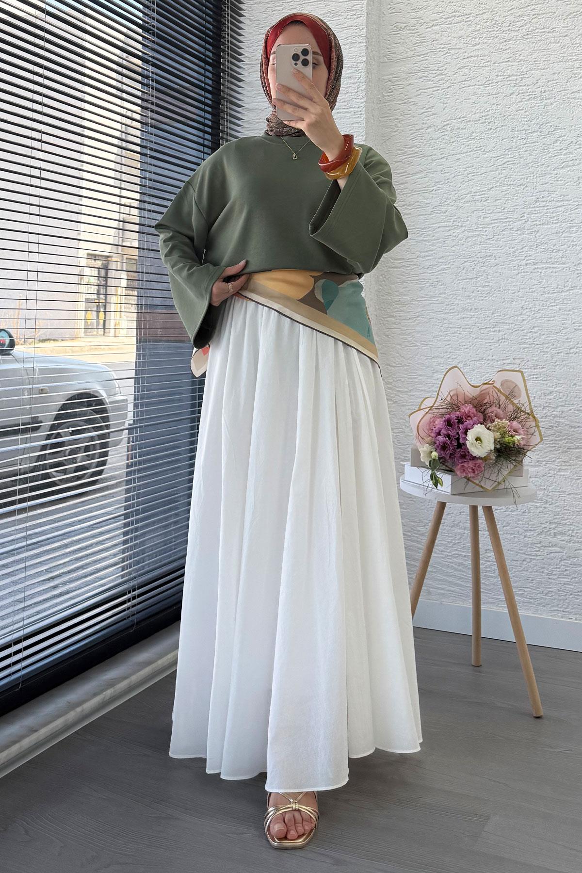 Volan Kol Basic Bluz - Haki