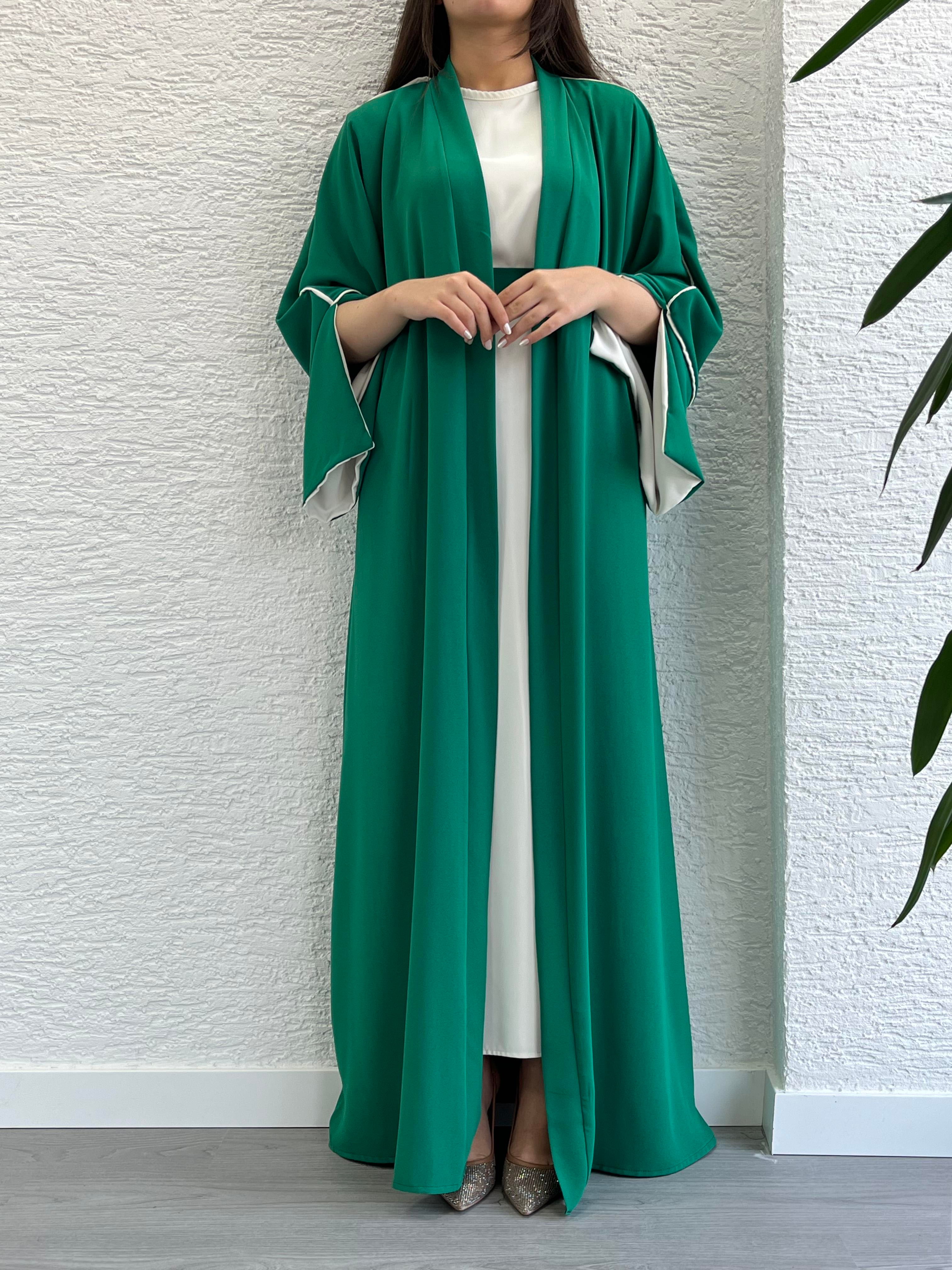 Yeşil Ayça Abaya Takım