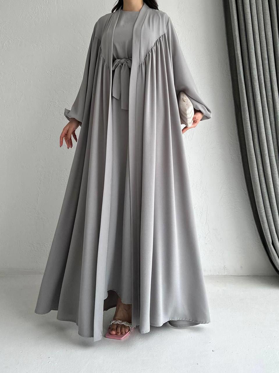 Yeşil Naz Abaya Takım 