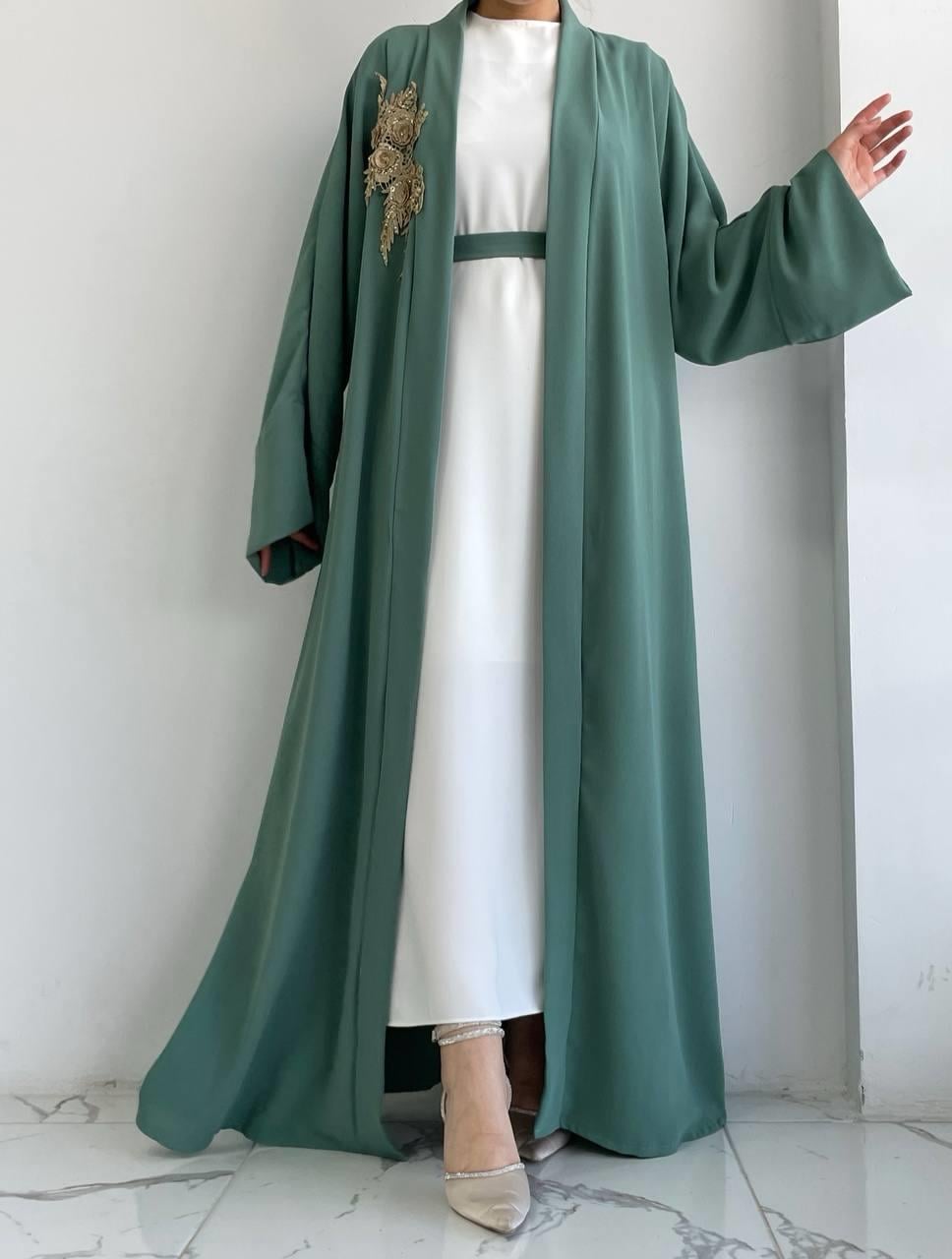 Yeşil Nida Abaya Takım 