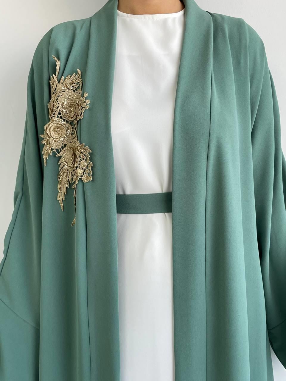 Yeşil Nida Abaya Takım 