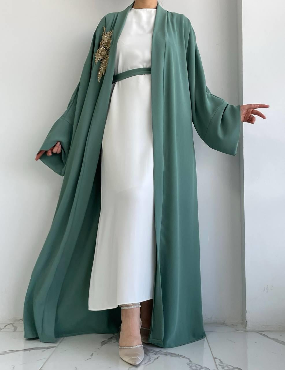 Yeşil Nida Abaya Takım 