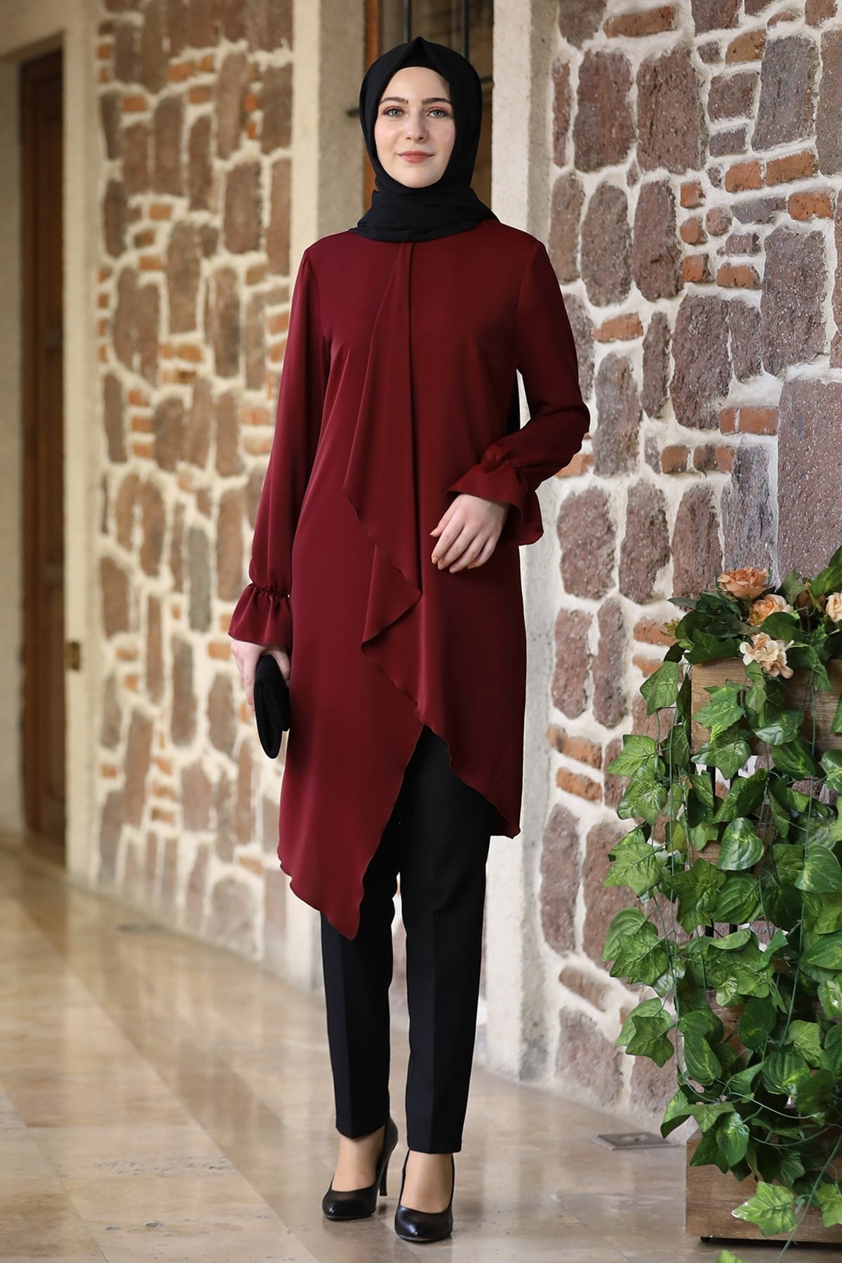 Arya Tesettür Tunik Bordo