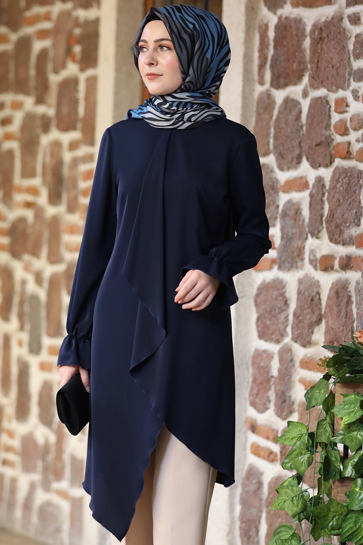 Arya Tesettür Tunik Lacivert