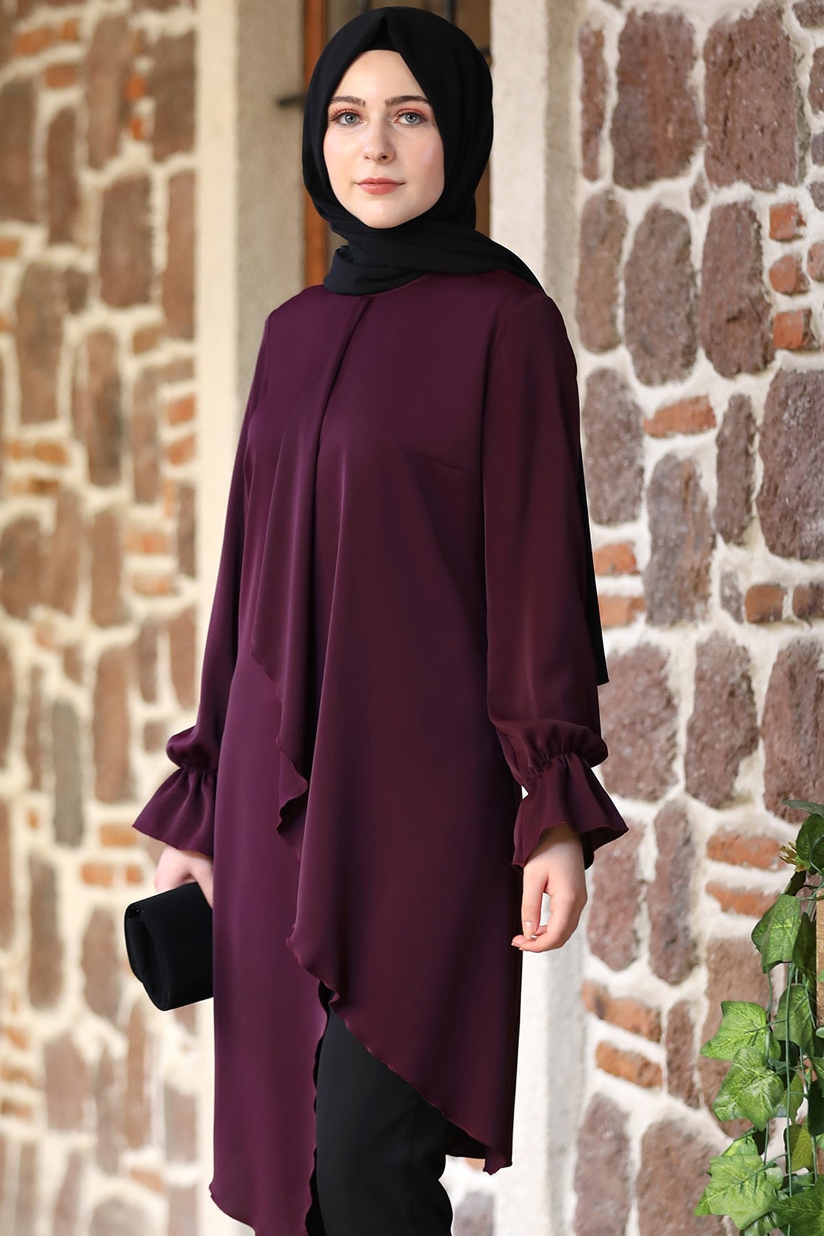 Arya Tesettür Tunik Mürdüm