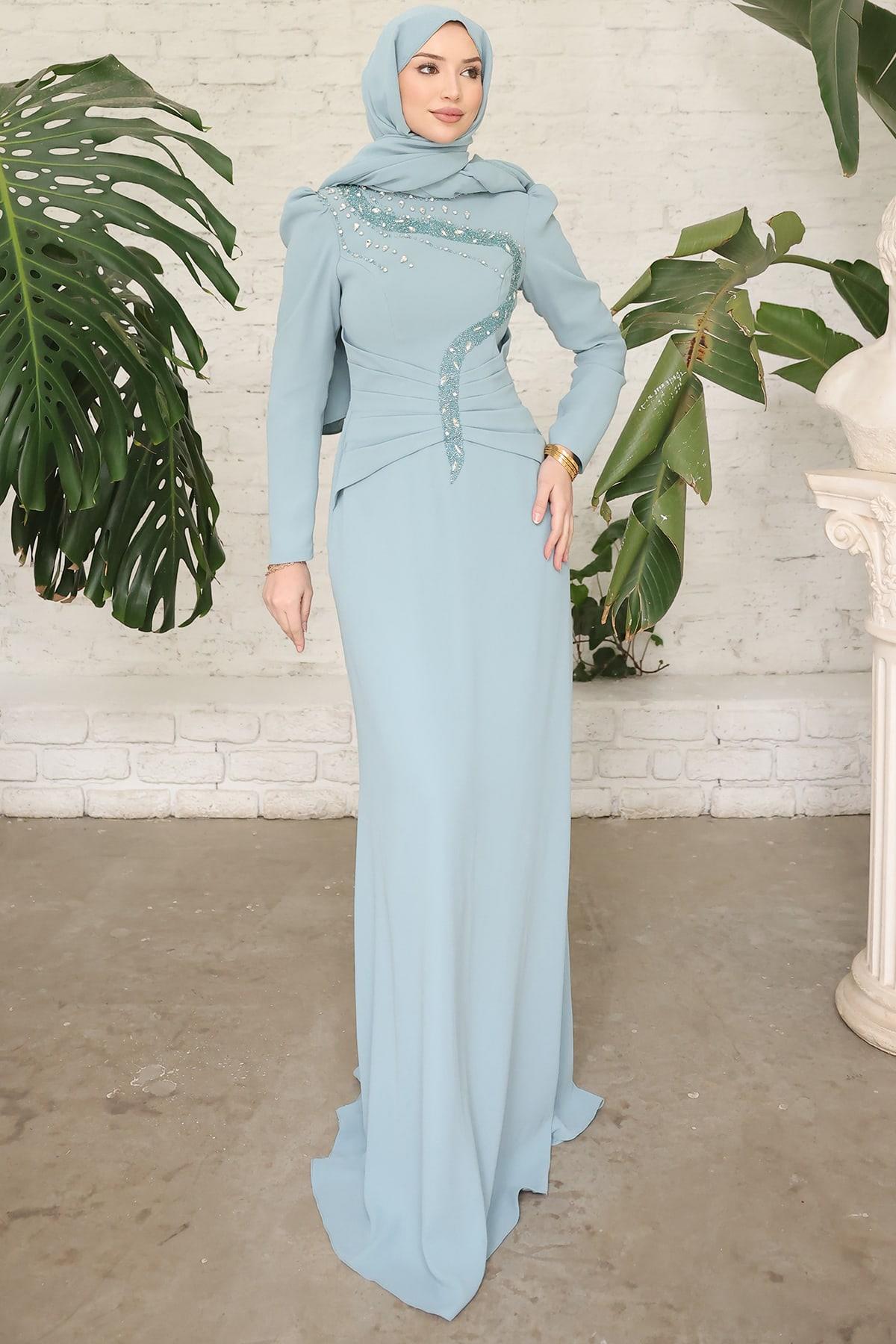 Cleopatra Tesettür Abiye Mint
