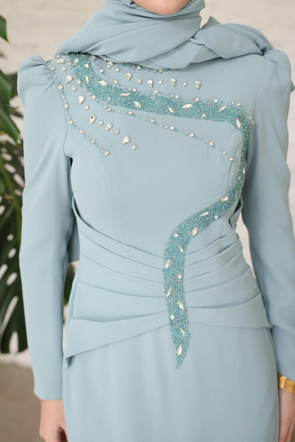 Cleopatra Tesettür Abiye Mint