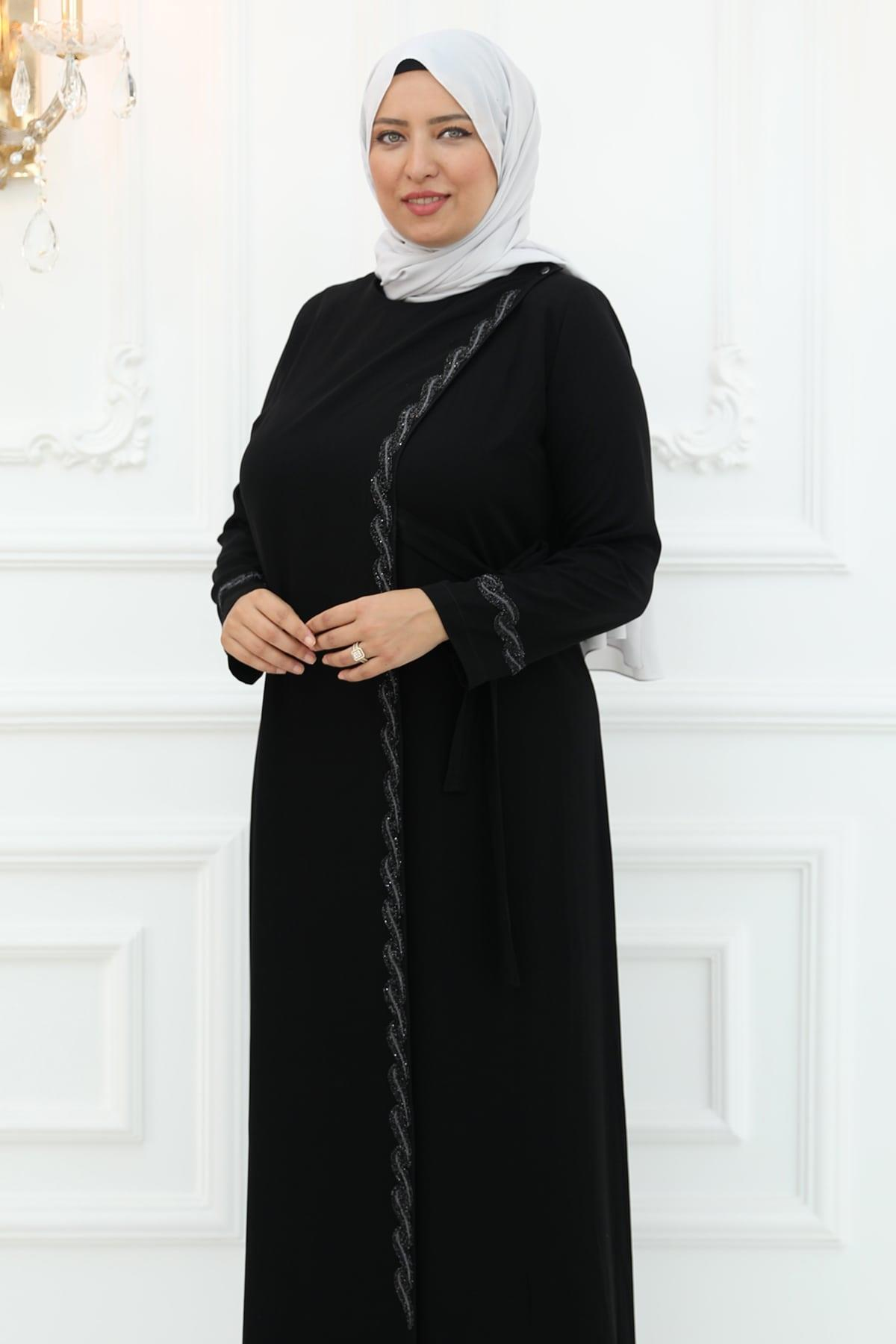 Ebrar Tesettür Ferace Siyah