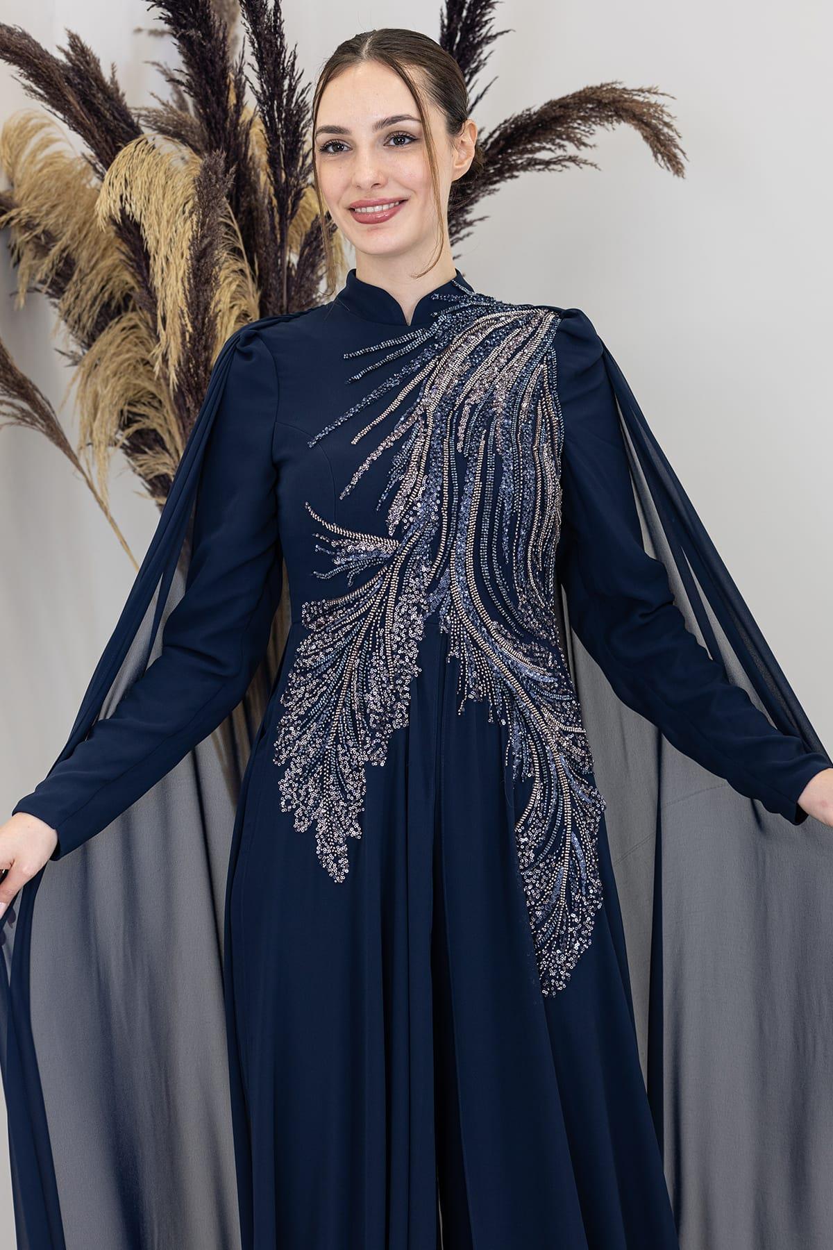 Elif Tesettür Tulum Lacivert