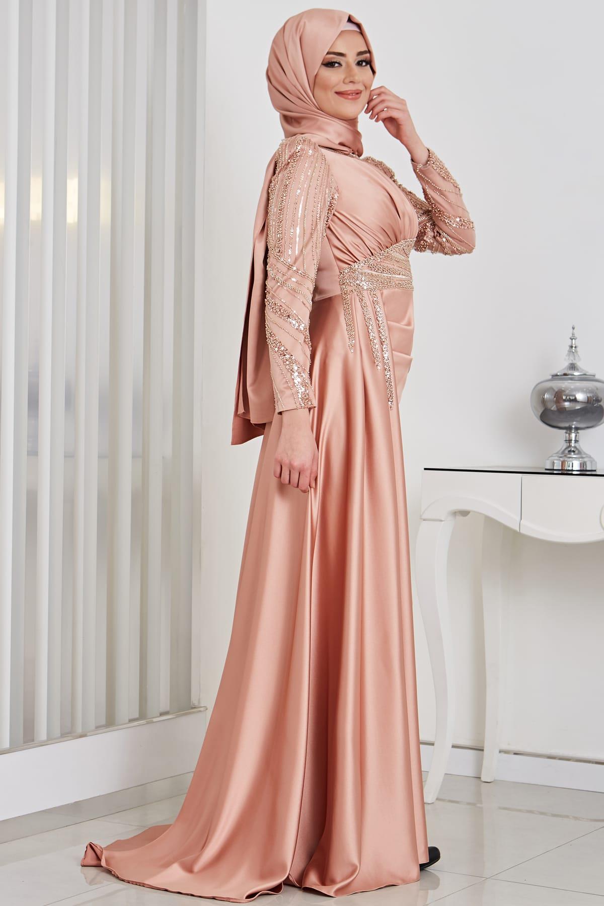 Sırma Tesettür Abiye Rose