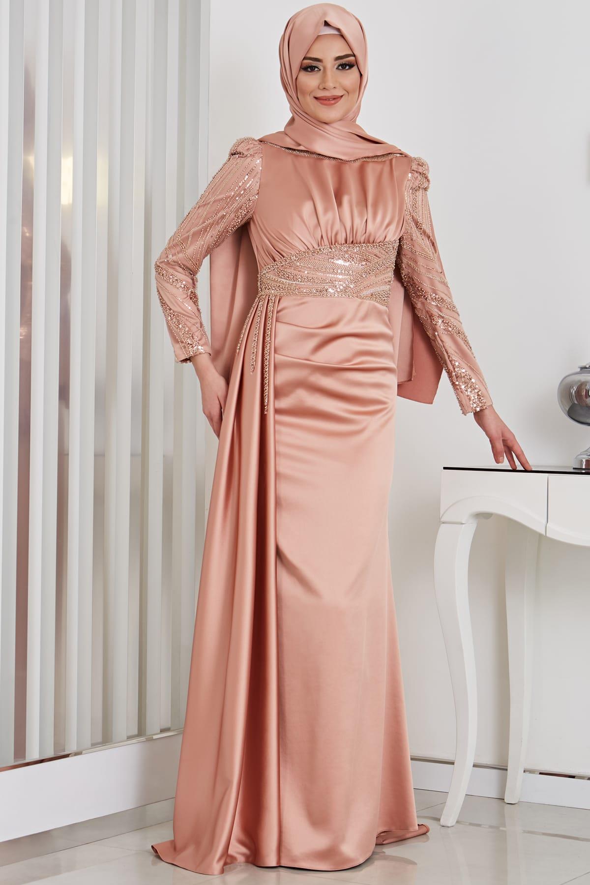 Sırma Tesettür Abiye Rose