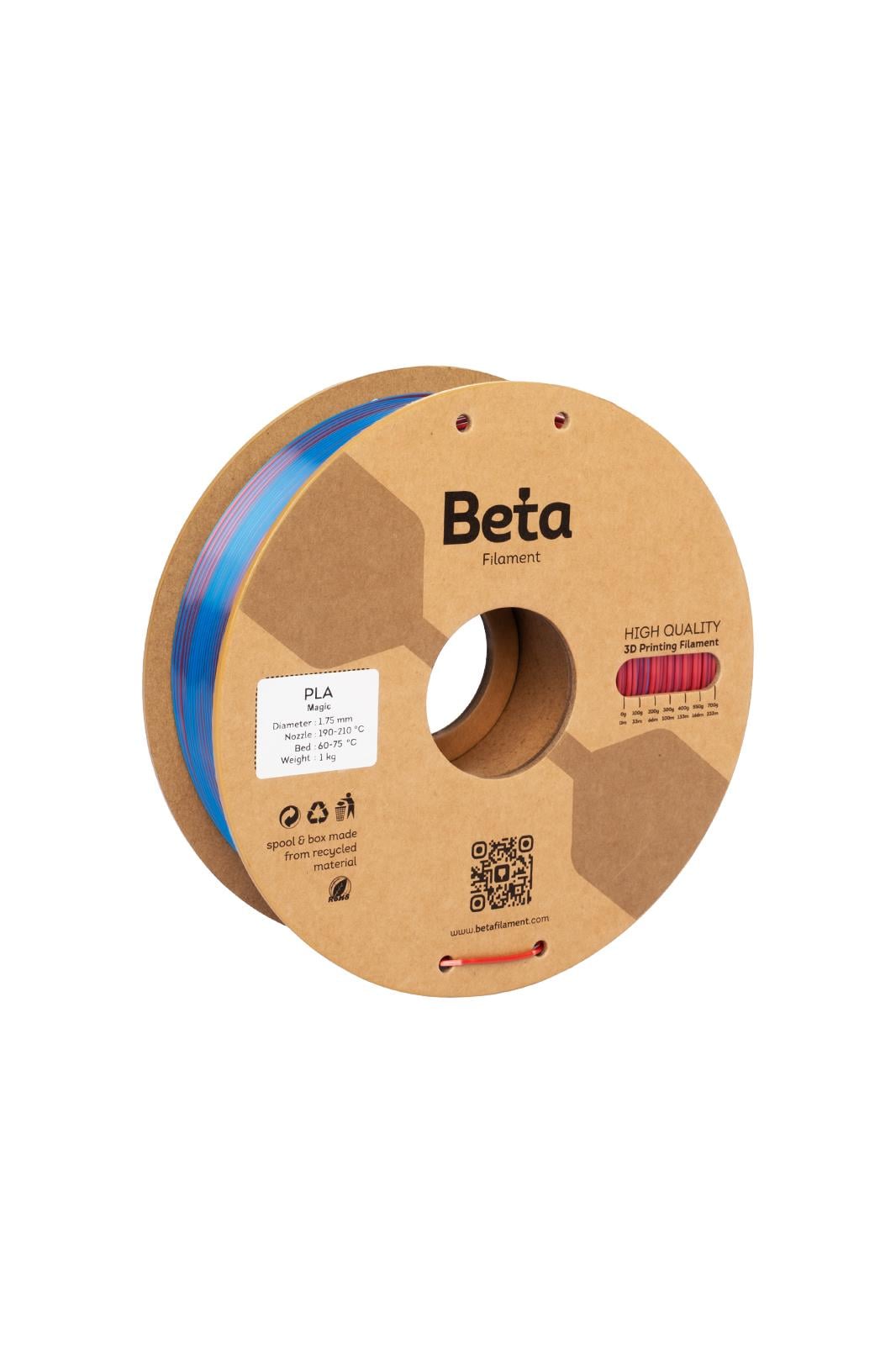 Beta PLA-Magic Silk Blue-Red