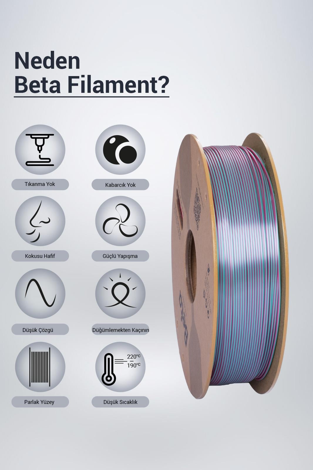 Beta PLA-Magic Silk Rose Red-Jade