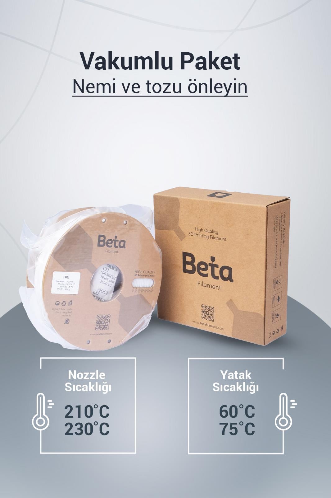 Beta TPU 95A Filament White