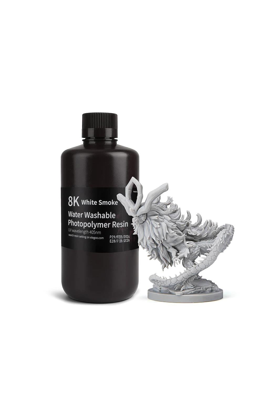 ELEGOO 8K Suda Yıkanabilir Reçine White Smoke 1kg