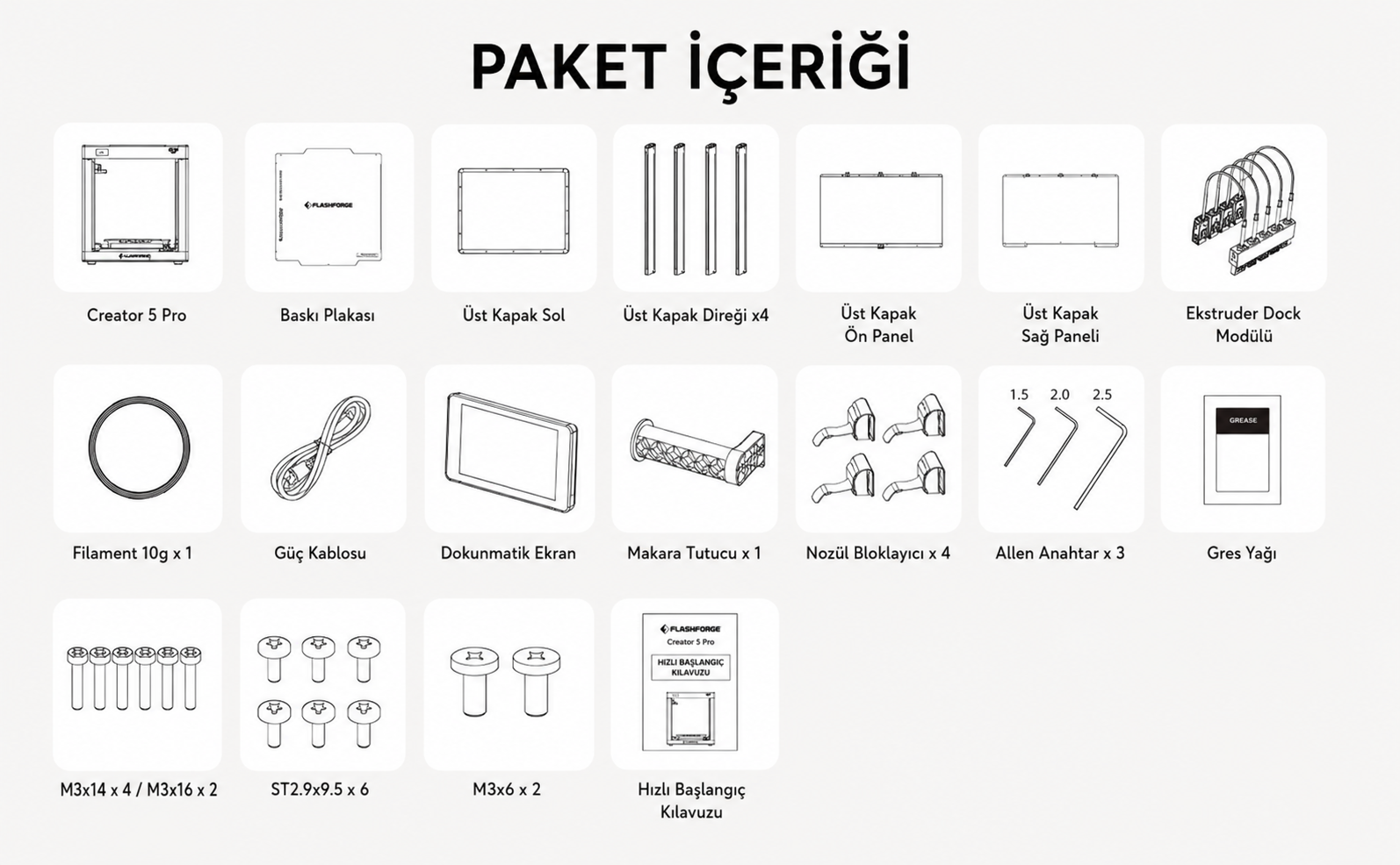 FLASHFORGE Creator 5 Pro 3D Yazıcı