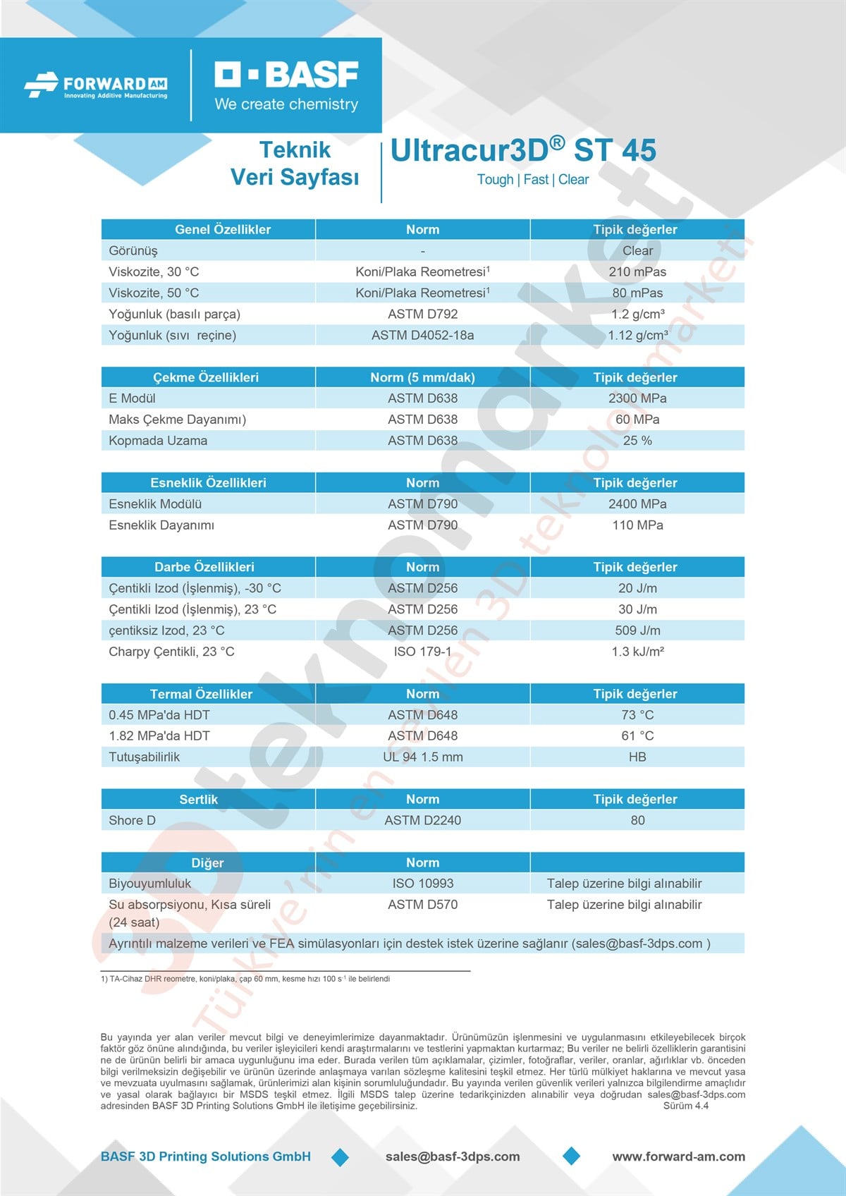 Ultracur3D® ST 45 1L 