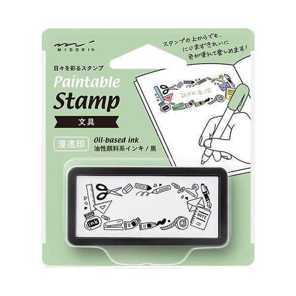 Midori Paintable Penetration Stamp Damga - Half Size - Stationery 35507006