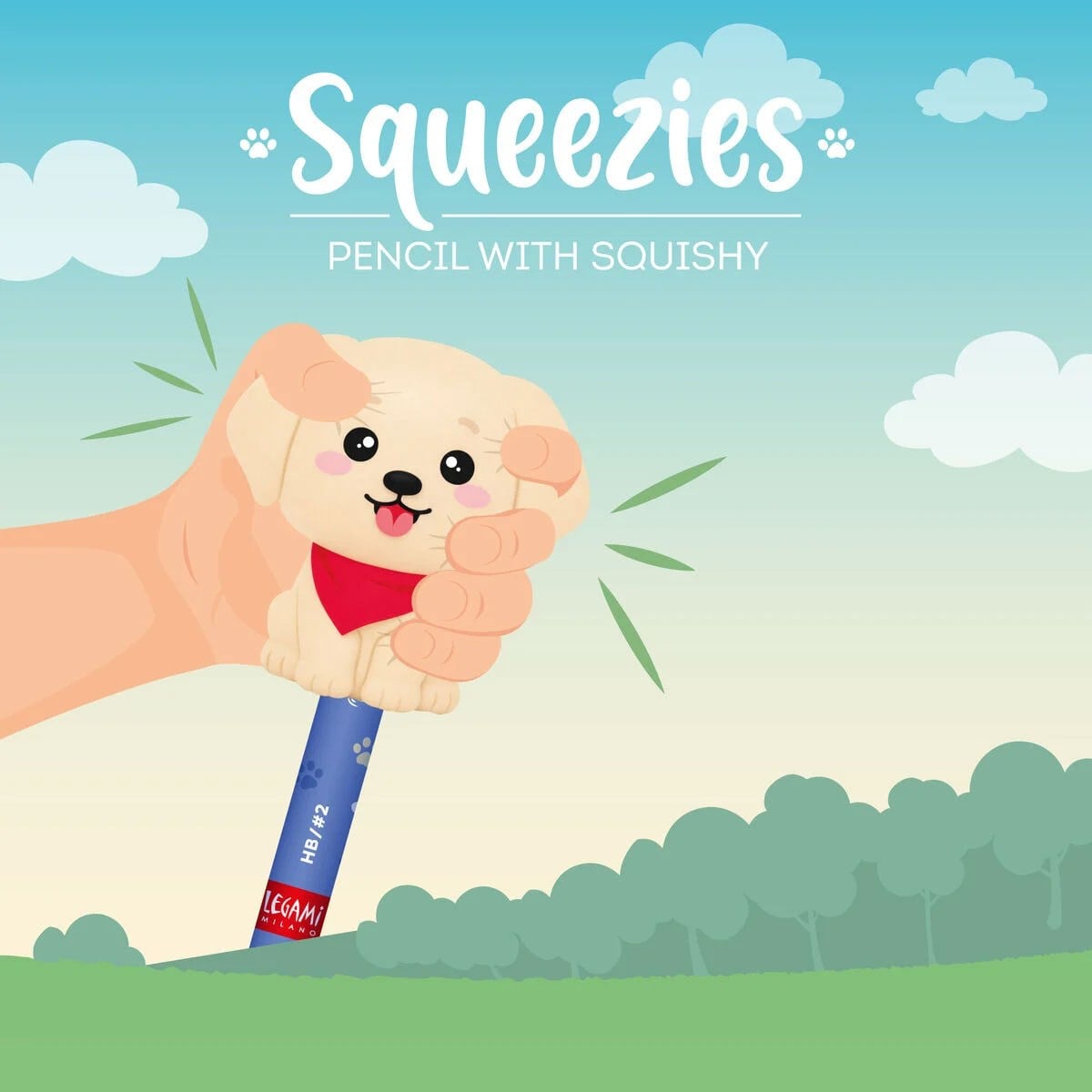 Legami Squeezies - Squishy Figürlü Kurşun Kalem - Golden Retriever PSQ0008 