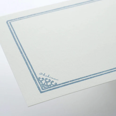 Kakimori Tekli Not Kağıdı - Çerçeveli - Blue grey