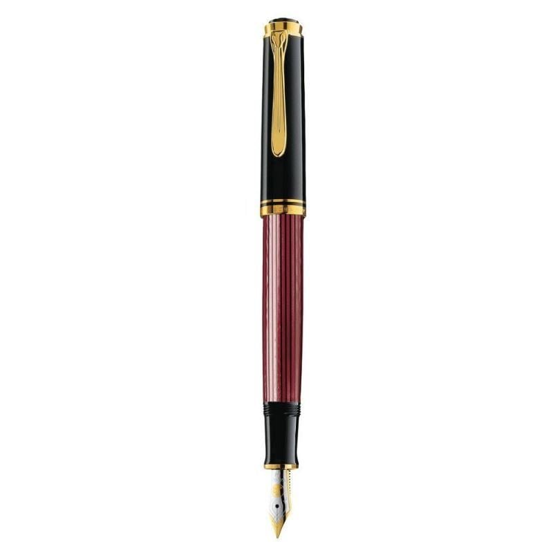 Pelikan Souveran Series M600 Burgundy Black Fountain Dolma Kalem EF Uç