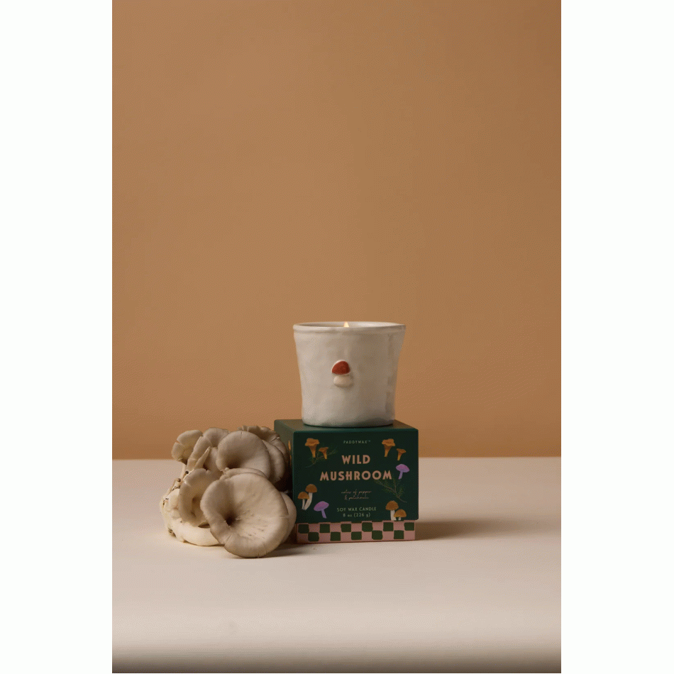 Paddywax Bistro Range Seramik Candle - Mushroom 226 gr. Mum