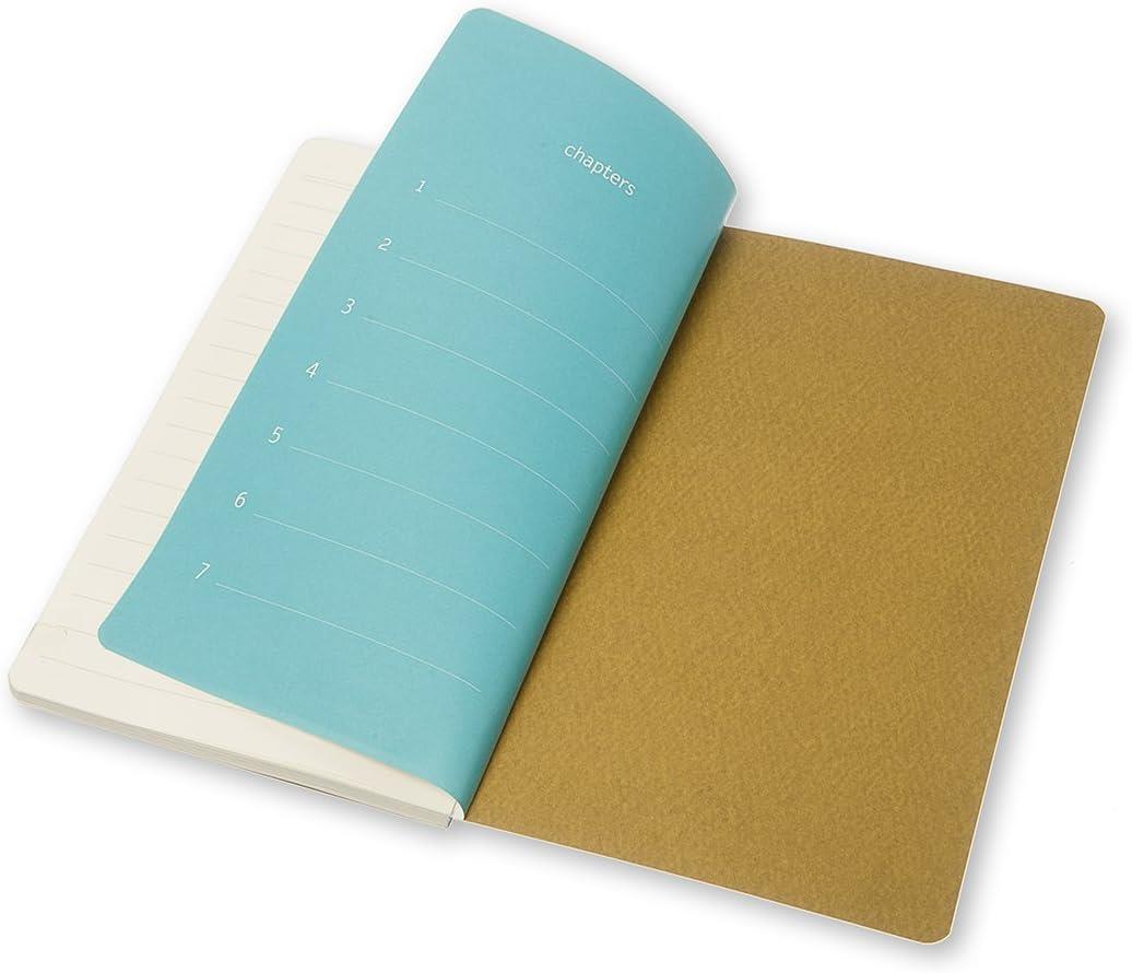 Moleskine Açık Dikiş Chapters Collection Ruled (Çizgili) Defter 96 Sayfa Tawney Olive Small 7.5 x 14 cm