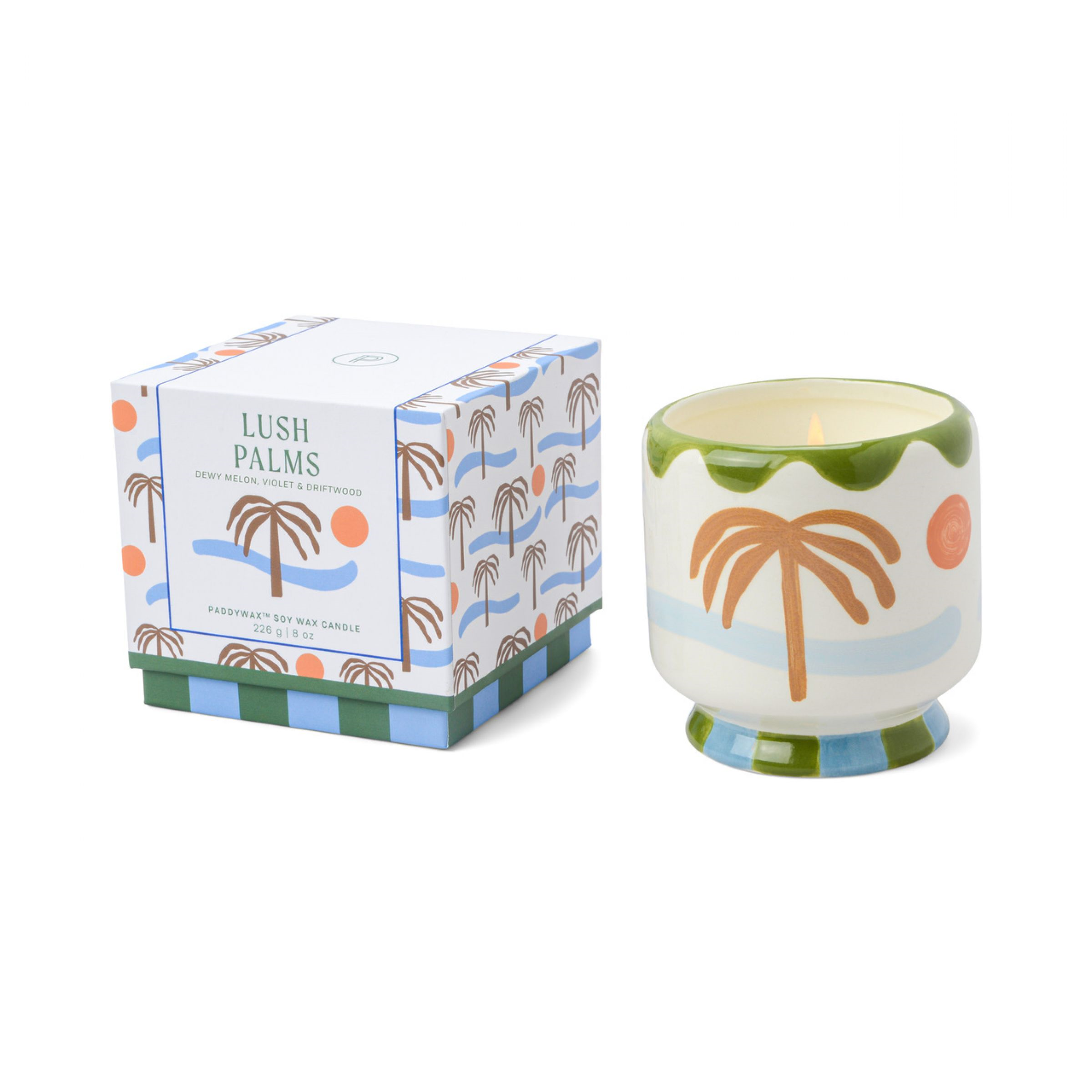 Paddywax A Dopo Luxury Artisan El Boyaması 226g Mum - Palm- Incence & Smoked 