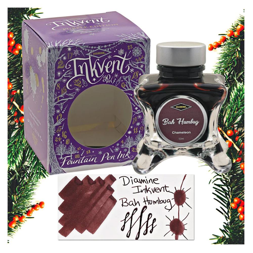 Diamine Inkvent Purple Collection Şişe Mürekkep 50ml Bah Humbug