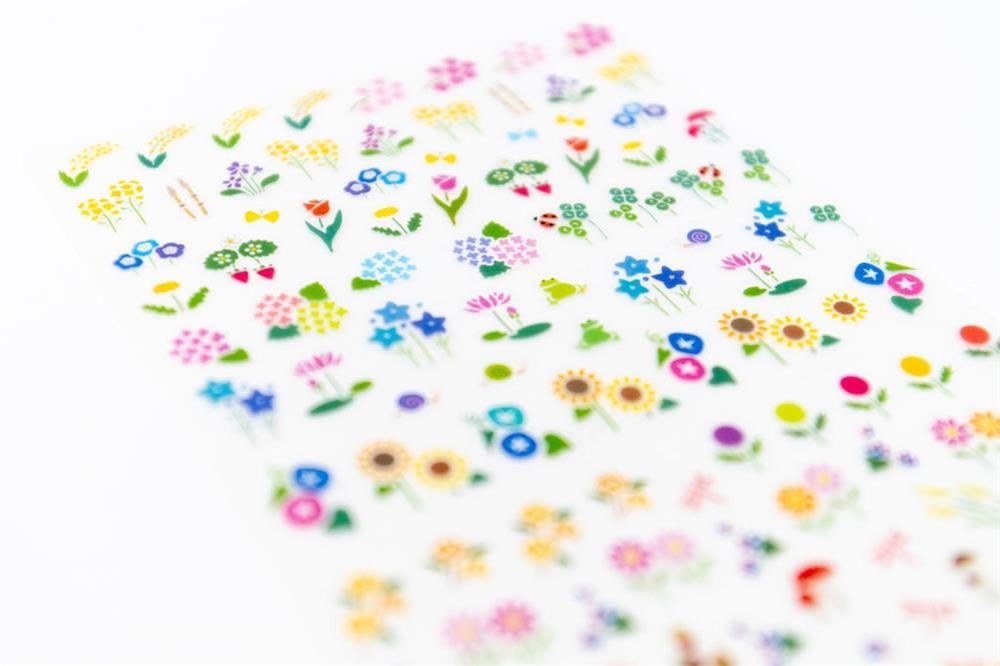 Midori sticker season botanical pattern