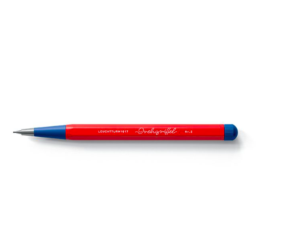 Leuchtturm 1917 x Bauhaus Drehgriffel Nr.2 Mekanik Uçlu Kalem Red/Royal Blue 371287