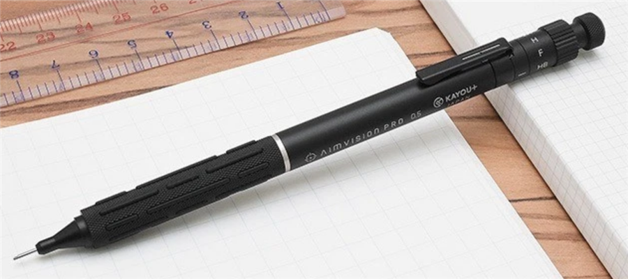 Kayou Plus Aimvision Pro Teknik Çizim Mekanik Kurşun Kalem Meteor Black KAMP-AIPBK