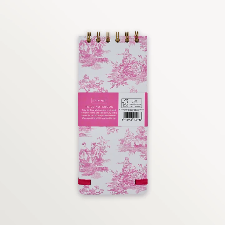 EPISODE TOILE MODERNE ROSE VIF TALL CHUNKY NOTEBOOK