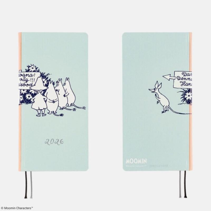 Hobonichi Techo Weeks English Slim Schedule Book - Moomin : 2026 Monday Start Mint