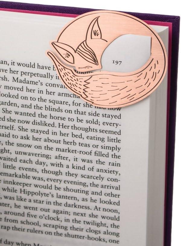 IF Curled Up Corners Metal Kitap Ayracı - Sleepy Fox