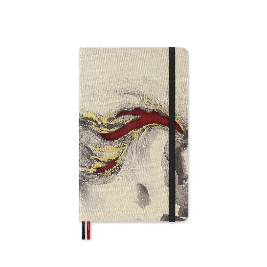 Moleskine Year of the Horse Limited Edition Sert Kapak Çizgili Defter Krem