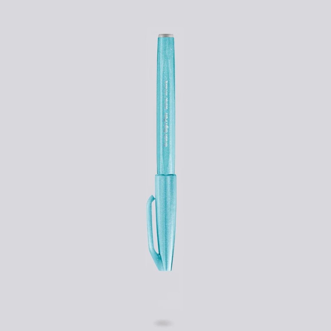 Pentel Brush Sign Fırça Uçlu Keçeli Kalem SES15C Sky Blue