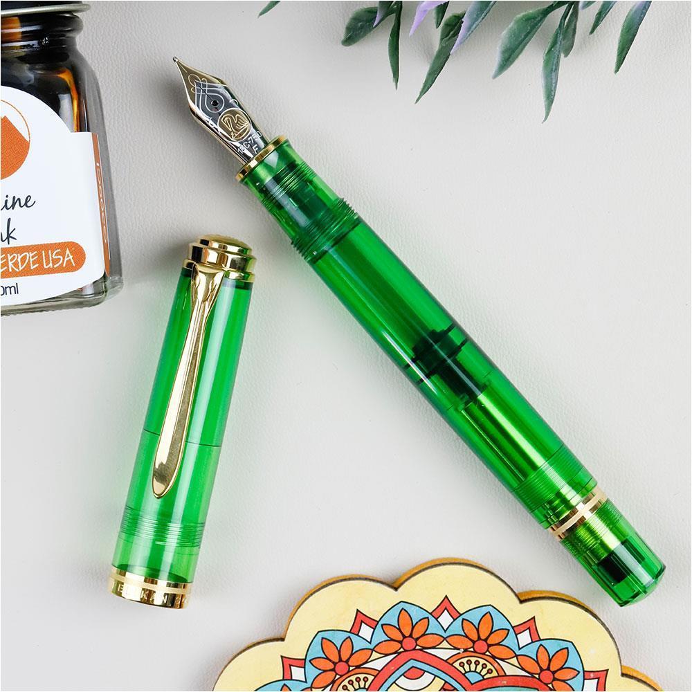 Pelikan Souveran M800 Dolma Kalem Green Demonstrator F Uç