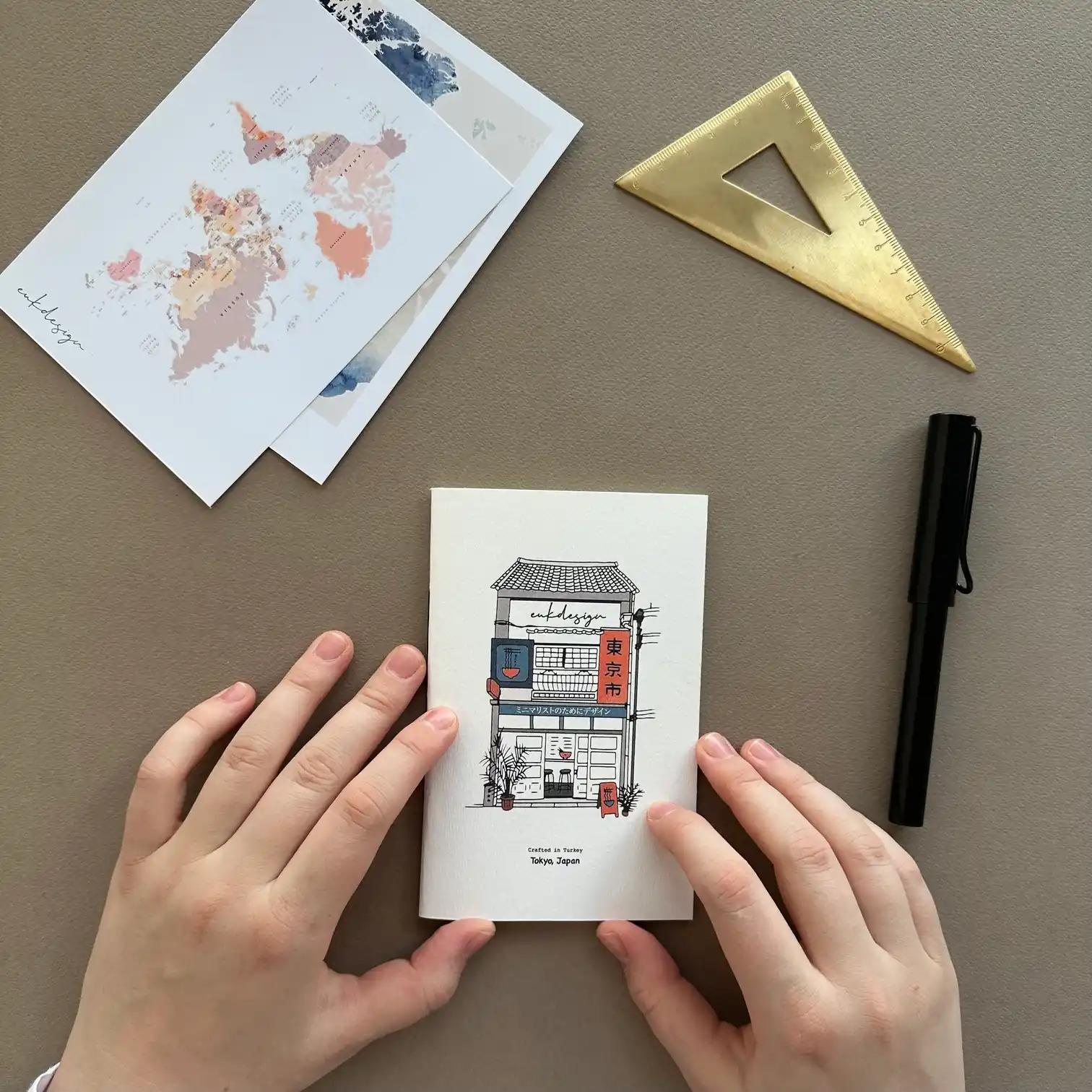 Euk Design Tokyo Çizimli Weil Am Rhein Kalemlik İçi Defter 