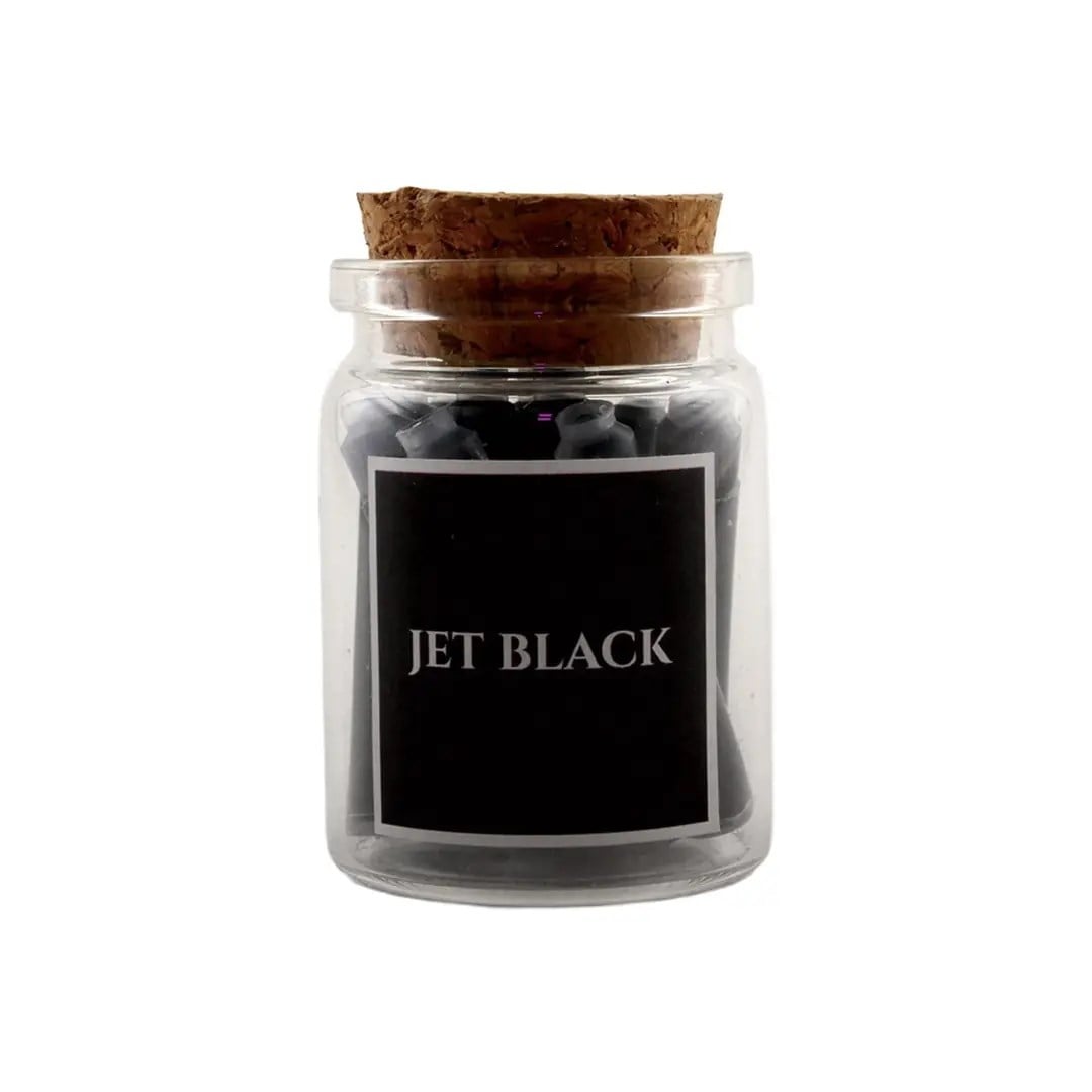 Diamine Mantar Kapak Cam Şişe 12'li Kartuş Seti Jet Black