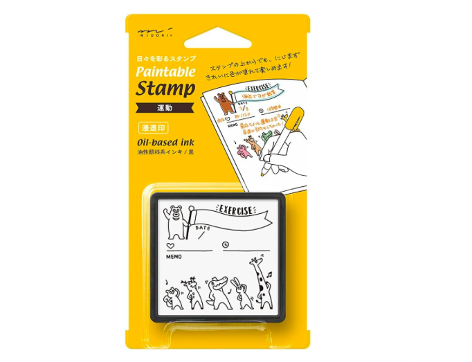 Midori Paintable Penetration Stamp Damga - Large Size Movement Pattern 35424006