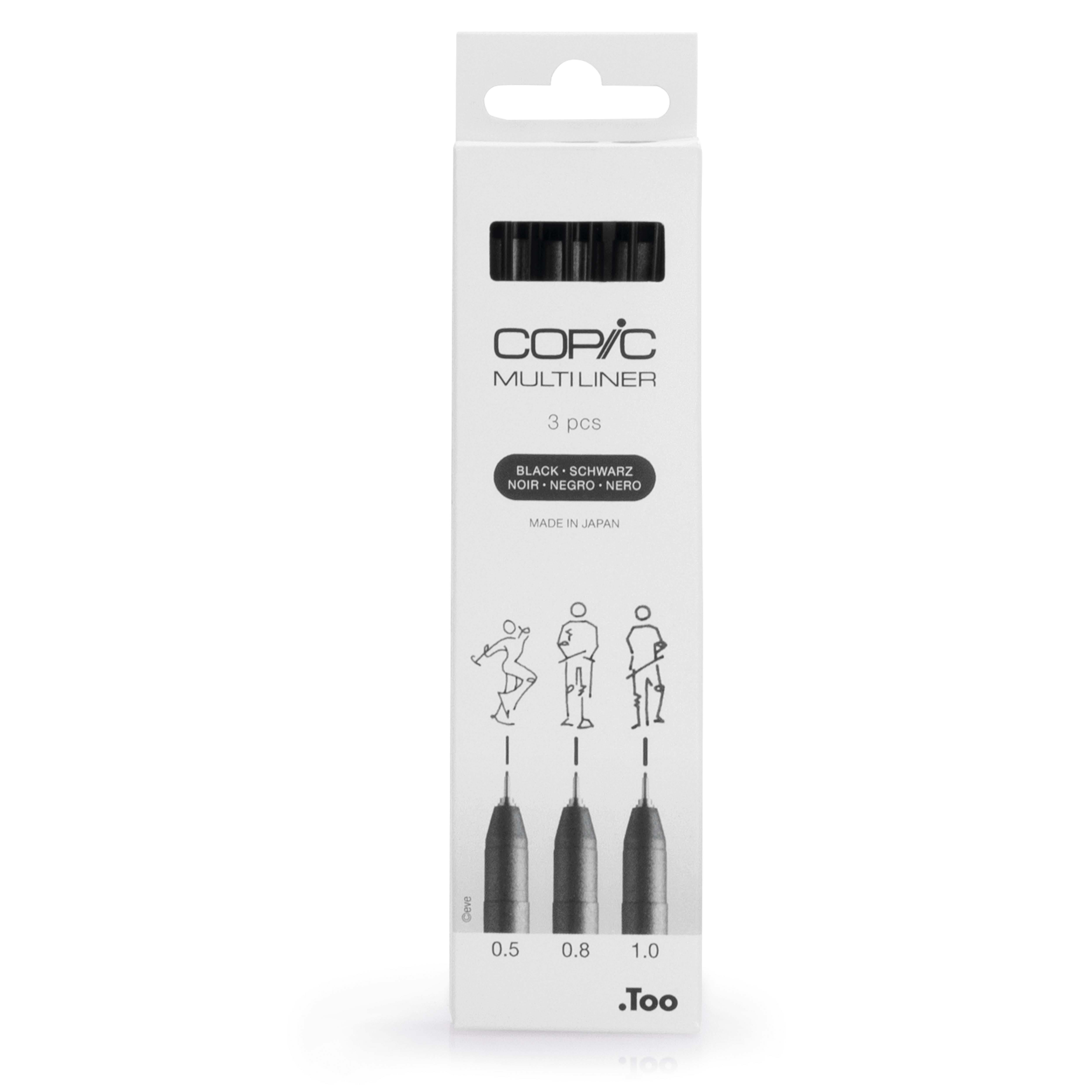 Copic Multiliner 3'lü Siyah Set - Broad