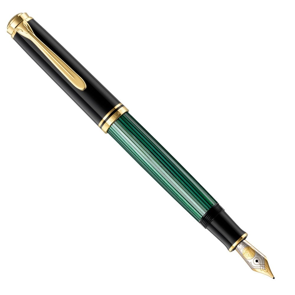 Pelikan Souveran M800 Green Black Fountain Dolma Kalem EF Uç