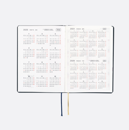Hobonichi Techo Hon English Version A6 2025 Slash Navy 