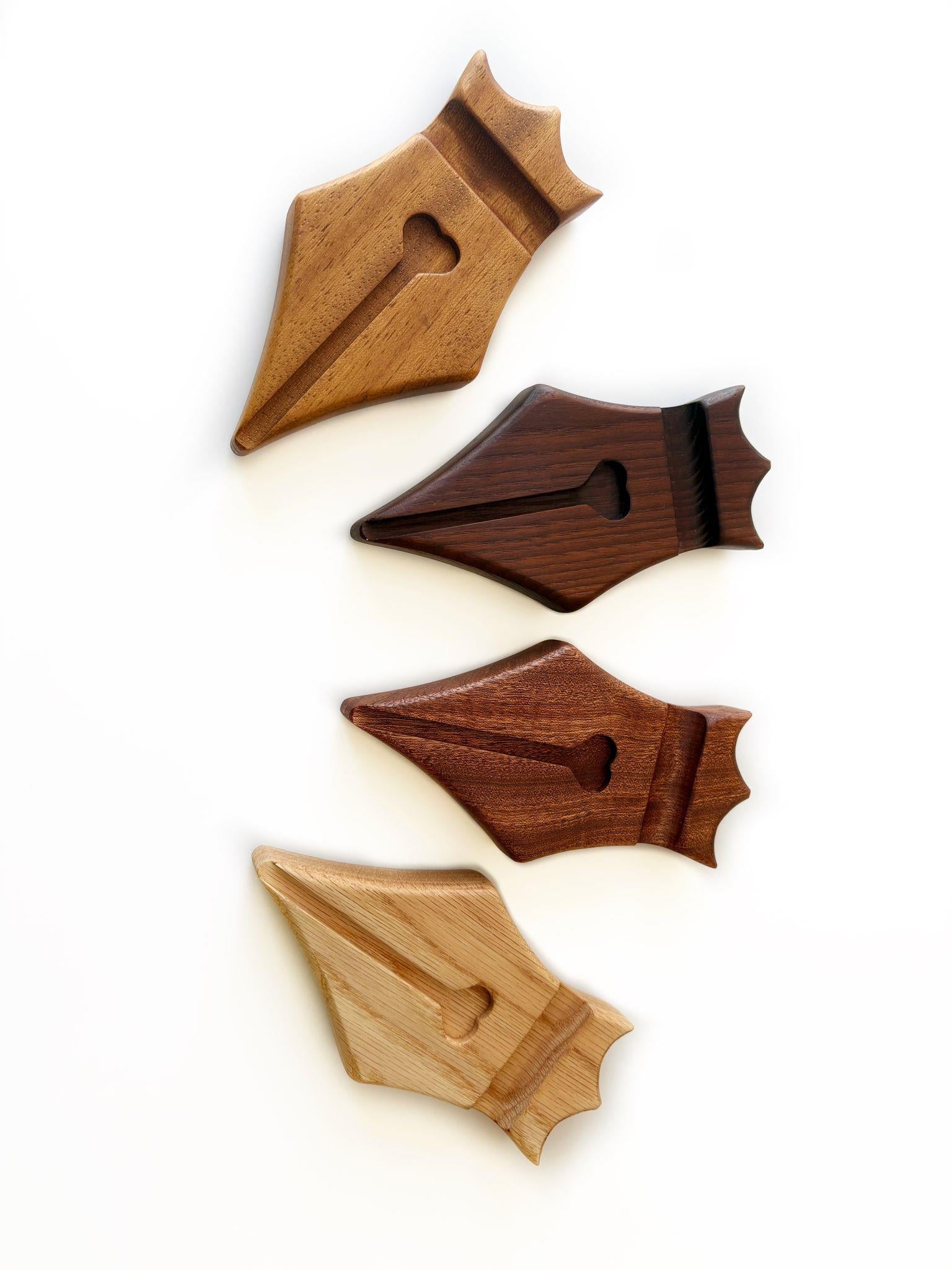 Eng Leather Ash Gerçek Ahşap Dolma Kalem Pen Rest Kalem Standı 