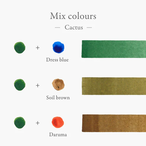 Kakimori Inkstand Colour Karıştırabilir Dolma Kalem Mürekkebi 35 ml - Cactus