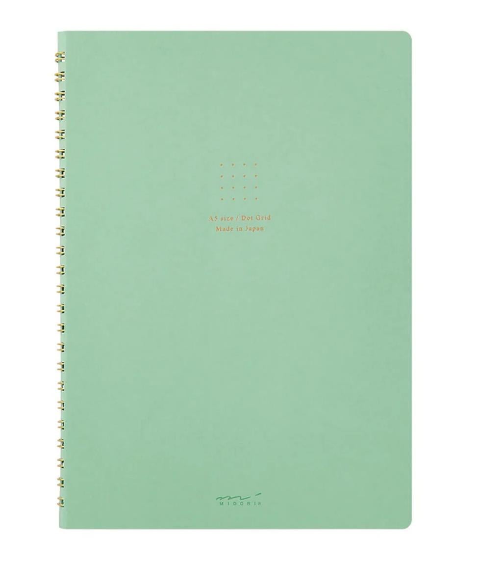 Midori Ring Notebook A5 Color Dotted Noktalı Defter Green