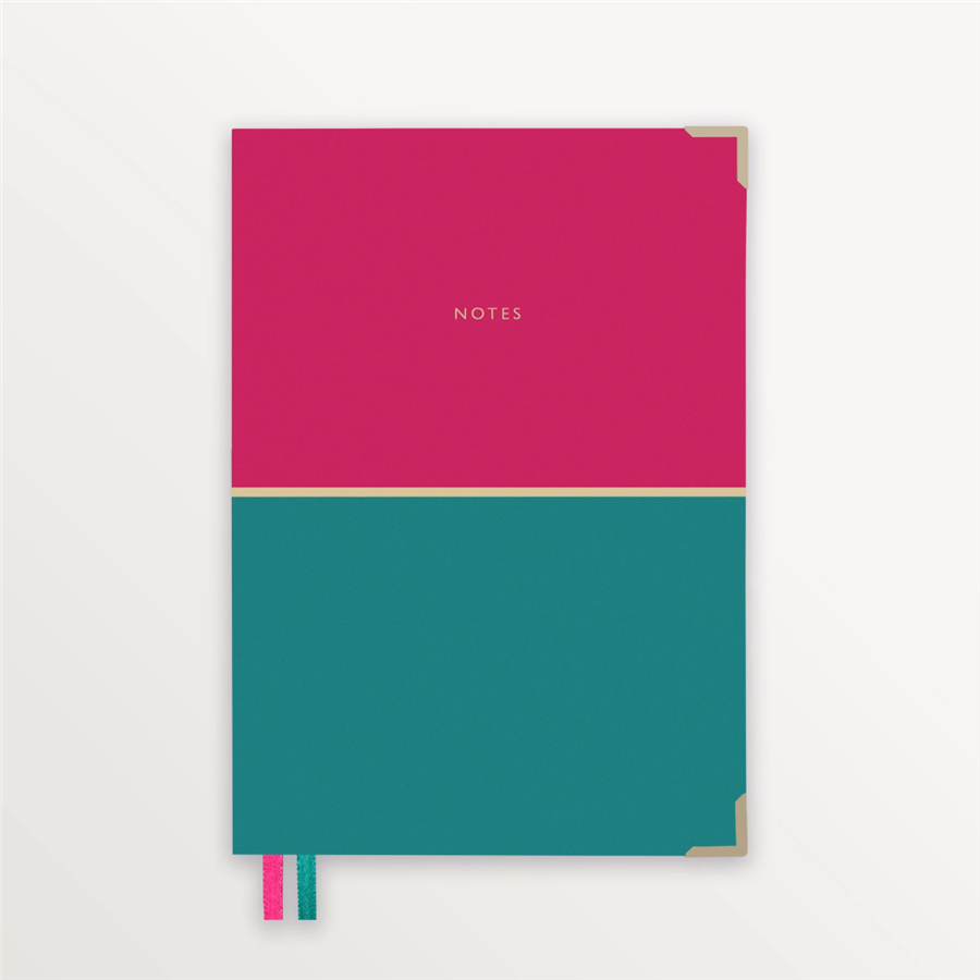 Episode Colourblock Duo Teal Raspberyy B5 Kalın Defter